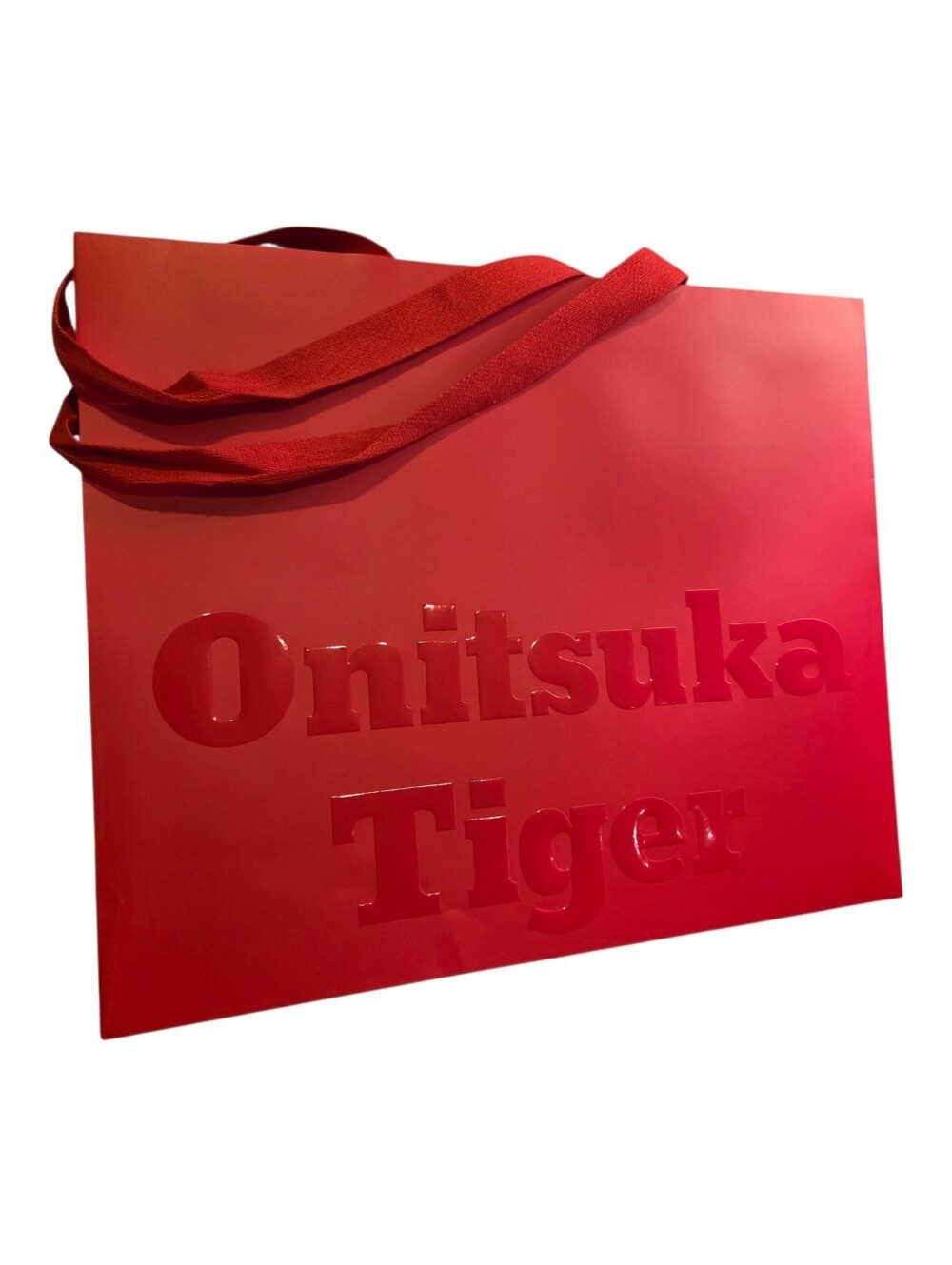 Onitsuka Tiger Red Large Cardboard Shopping Bag